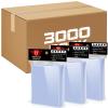 3000 Counts Card Sleeves TopLoaders for Trading Cards, Soft Clear Baseball Card Sleeves Plastic Card Protector for Football Card Sports Cards Game Card Standard Cards view 1