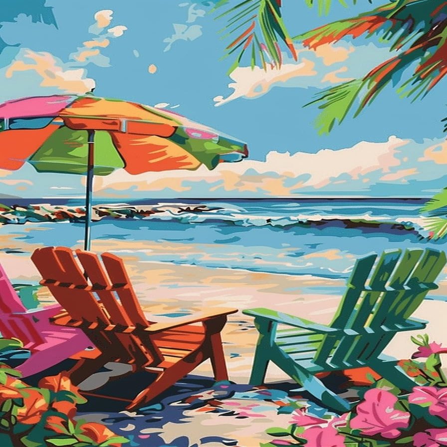 1000 Piece Adult Puzzle,Beach Puzzle Educational Gift, Unique Room Decor Exercise Willpower - Idea Gift
