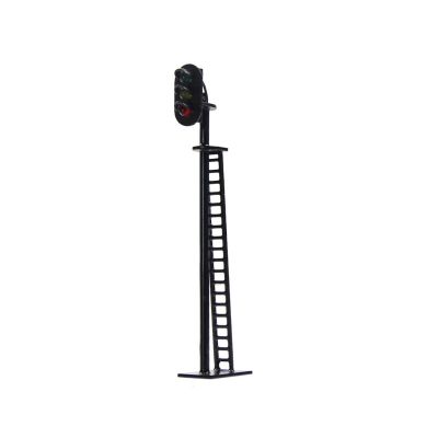 DBEIXIWEI 1:87 Traffic Light Model with 3-Light Signal Heads and Ladder, 8.3cm Realistic Crosswalk Signal Model for Railway&Building Layout