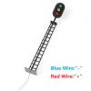 DBEIXIWEI 1:87 Traffic Light Model with 3-Light Signal Heads and Ladder, 8.3cm Realistic Crosswalk Signal Model for Railway&Building Layout view 4
