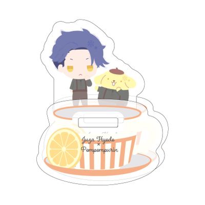A3! x Sanrio Characters 14 Soldier Head Zodiac x Pompompurin [Mini Character Illustration] Wobbling Acrylic Stand