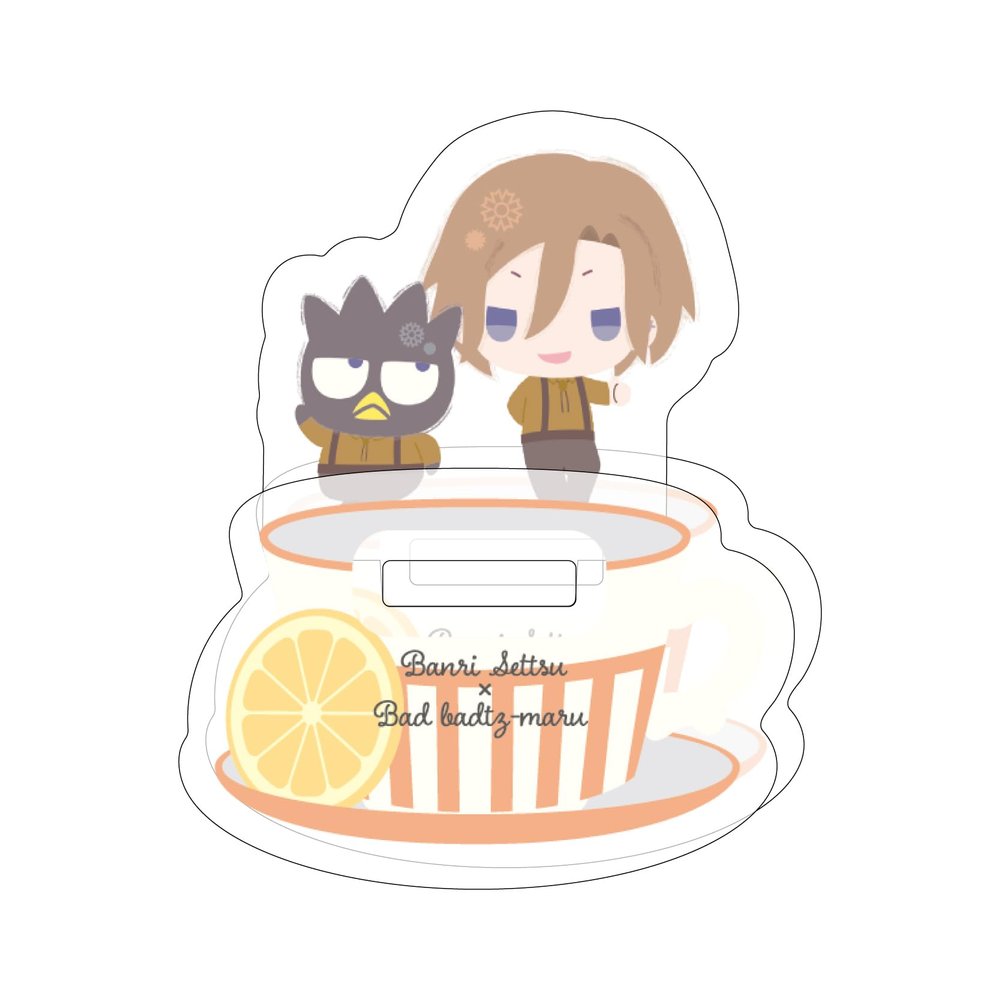 A3! x Sanrio Characters 13 Mari Settsu x Bad Batsumaru [Mini Character Illustration] Swaying Acrylic Stand