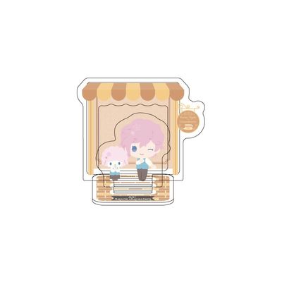 A3! x Sanrio Characters 09 Mukosaka Guru x My Sweet Piano [Mini Character Illustration] Acrylic Stand Plate