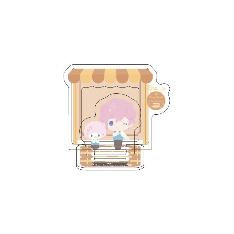 A3! x Sanrio Characters 09 Mukosaka Guru x My Sweet Piano [Mini Character Illustration] Acrylic Stand Plate