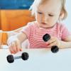2 Pcs Dumbbells for Baby Mini 1.8x4.7 In Silicone Hand Weight Lifting Set for Fitness Exercise Funny Sport Toys for Toddlers (Black) view 3