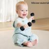 2 Pcs Dumbbells for Baby Mini 1.8x4.7 In Silicone Hand Weight Lifting Set for Fitness Exercise Funny Sport Toys for Toddlers (Black) view 4