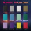 1200 Pack Card Sleeves, Matte Dual Trading Card Sleeves with Opaque Back & Smooth Shuffle, Tear Resistant Card Protectors for MTG, TCG and Game Cards (12 Colors) view 2