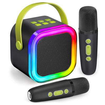 Mini Karaoke Machine for Kids, 2026 TOP Toys Birthday Valentine's Day Gifts Ideas for Girls Ages 4, 5, 6, 7, 8, 9, 10, 12+ Years Old, Portable MP3 Player with 2 Wireless Mics for Family Home Party