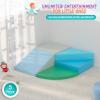 DUSACOM Climbing Blocks for Toddlers 1-3 Inside, 4-Pieces Soft Play Climbing for Toddlers for Child Development, Safe Climb and Crawl Activity Play Set, Waterproof and Easy to Clean (Blue-Green 5PC) view 2