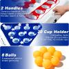 2 in 1 Patriotic Pool Float & Pong Toss Games Table with 8 Balls (No Cup) view 3