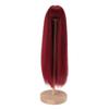 1/4 BJD Doll Wig for 7 to 8in Doll, Soft Comfortable SD BJD Doll Hair Wigs High Temperature Silk Long Straight Ball Jointed Doll Wig with Bangs (Burgundy) view 1