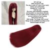 1/4 BJD Doll Wig for 7 to 8in Doll, Soft Comfortable SD BJD Doll Hair Wigs High Temperature Silk Long Straight Ball Jointed Doll Wig with Bangs (Burgundy) view 2