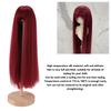 1/4 BJD Doll Wig for 7 to 8in Doll, Soft Comfortable SD BJD Doll Hair Wigs High Temperature Silk Long Straight Ball Jointed Doll Wig with Bangs (Burgundy) view 3