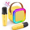 Mini Karaoke Machine for Kids, 2026 TOP Toys Birthday Gifts Ideas for Girls Ages 4, 5, 6, 7, 8, 9, 10, 12+ Years Old, Portable MP3 Player with 2 Wireless Mics for Family Home Party view 1