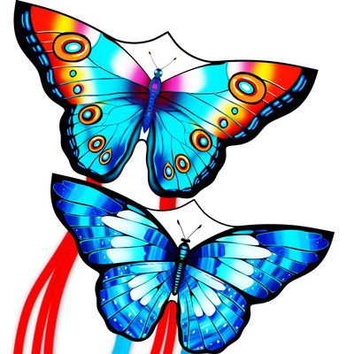 2 Pack Butterfly Kites for Kids & Adults - Easy Fly Kites for Kids Ages 4-8, Toddlers, Beginners, Beach & Outdoor Fun - Durable Kite for Boys & Girls, Perfect for Family Activities