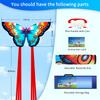 2 Pack Butterfly Kites for Kids & Adults - Easy Fly Kites for Kids Ages 4-8, Toddlers, Beginners, Beach & Outdoor Fun - Durable Kite for Boys & Girls, Perfect for Family Activities view 2