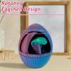3D Printed Snake,Snake Eggs w Snake Inside,Cute Rotary Gear Eggs Crystal Snake Toys,3D Printed Animals Toys,Articulated in Egg,Home Decor Executive Desk Toys for Autism/ADHD (Blue) view 3