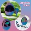 3D Printed Snake,Snake Eggs w Snake Inside,Cute Rotary Gear Eggs Crystal Snake Toys,3D Printed Animals Toys,Articulated in Egg,Home Decor Executive Desk Toys for Autism/ADHD (Blue) view 4