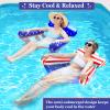 2 Pack Inflatable Pool Floats Chair, American Flag Adjustable Pool Chair Lounger for Adults Heavy Duty, Blow Up Floating Swimming Water Chairs for Party Summer Beach Lake Fun view 4