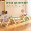 ROBUD 7 in 1 Pikler Triangle Set, Foldable Wooden Climbing Toys for Toddlers, Montessori Foldable Climbing Set with Rope Net, Ramp and Arch Climber for Girls & Boys view 4