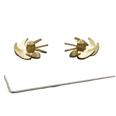 1Pair RC Boat Propeller Copper Propeller 9.5x1mm 12x1mm for 1/350 RC Boat Part(1pair Dia 12mm)