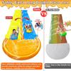 30 Ft Extra Long Slip Water Slide with Sprinkler, Heavy Duty Lawn Water Slide for Kids Adults, Double Lane Water Slide with 2 Bodyboards, Backyard Lawn Summer Outdoor Water Toys for Water Party Play view 2