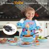 Gotoofun Kids Cooking Sets Real, Kid Safe Montessori Mini Tools Includes Stove Burner, Knife ect for Aged 8-12 Boys Girls Food Making, Easy for Beginners, Education Toys-Blue view 2