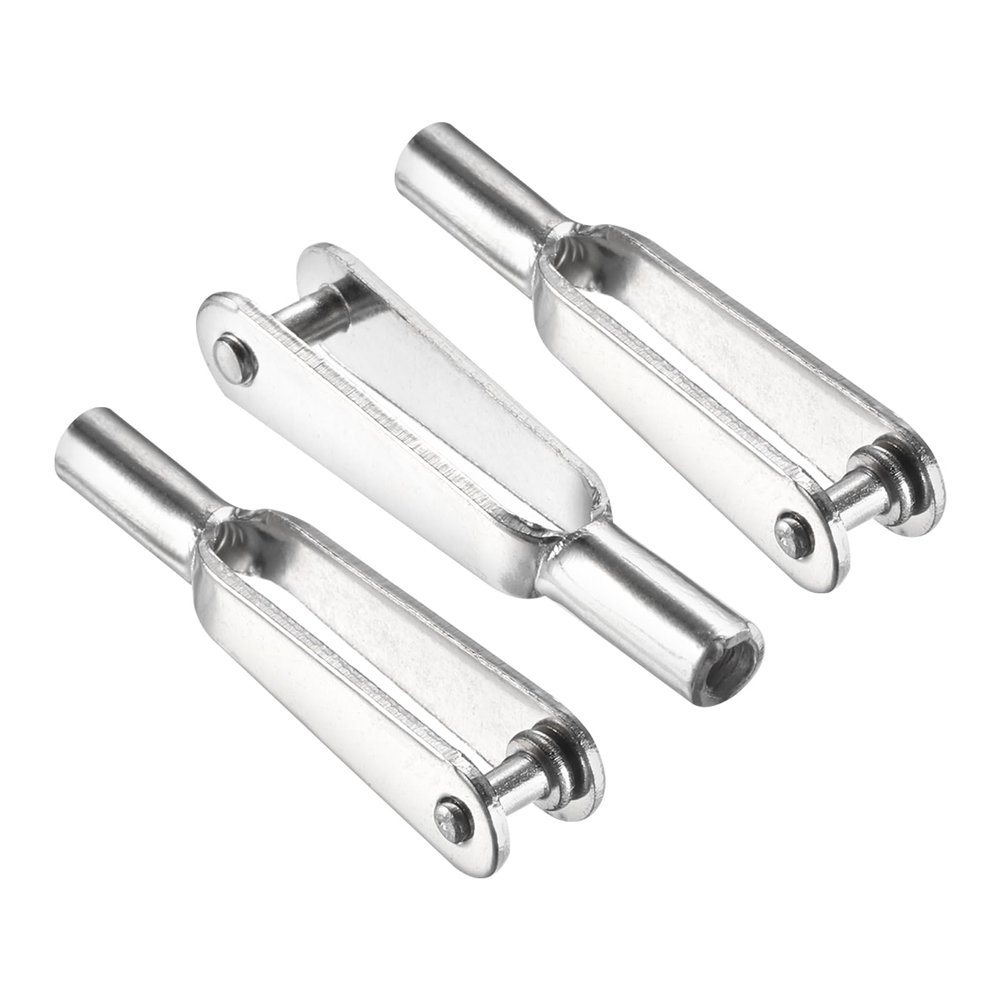 MECCANIXITY 3Pcs Metal Clevis Quick Link M2 Thread Steel Clevis Self Locking Clip Fixing Wing for RC Airplane Car Helicopter Model Replacements, 2mm x 22mm