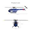 BrickCraftWorks RC Military Gyroscope Helicopter for Adults, C186 MAX BO105 Gunship Aircraft 2.4G RC 4CH Single Flybarless Helicopter Toy, One-Key Takeoff and Landing view 3