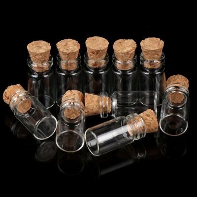 10Pcs Dollhouse Glass Jars Miniature: 1/12 Scale Glass Bottles Food Container for Kitchen Restaurant - Mini Canister Empty with CorkDollhouse DecorDollhouse DIY Accessories