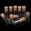 10Pcs Dollhouse Glass Jars Miniature: 1/12 Scale Glass Bottles Food Container for Kitchen Restaurant - Mini Canister Empty with CorkDollhouse DecorDollhouse DIY Accessories view 1
