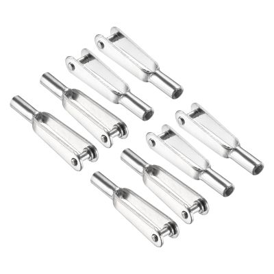 MECCANIXITY 8Pcs Metal Clevis Quick Link M2 Thread Steel Clevis Self Locking Clip Fixing Wing for RC Airplane Car Helicopter Model Replacements, 2mm x 22mm