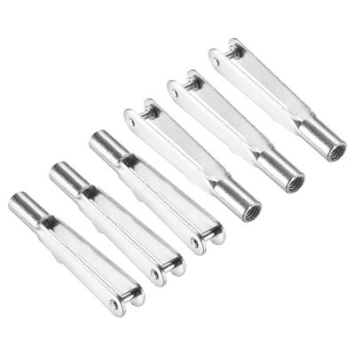 MECCANIXITY 6Pcs Metal Clevis Quick Link M3 Thread Steel Clevis Self Locking Clip Fixing Wing for RC Airplane Car Helicopter Model Replacements, 3mm x 30mm