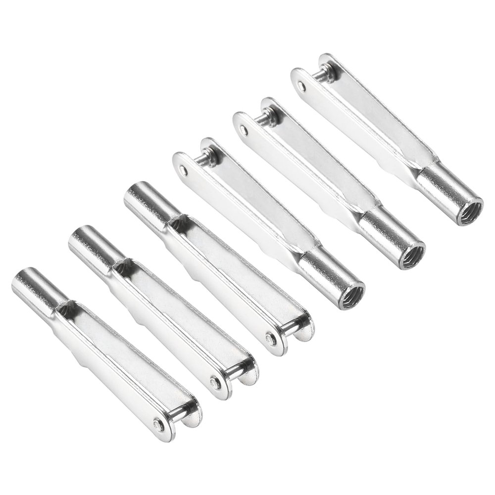 MECCANIXITY 6Pcs Metal Clevis Quick Link M3 Thread Steel Clevis Self Locking Clip Fixing Wing for RC Airplane Car Helicopter Model Replacements, 3mm x 30mm