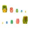 UNIORNA Handcarved Handrawn Cartoon Animal-Shaped Russian Nesting Dolls Matryoshka Dolls Adorable Cute Novel Gift Present for Adult Lover Family Friends Set of 5 (Dinosaur) view 2