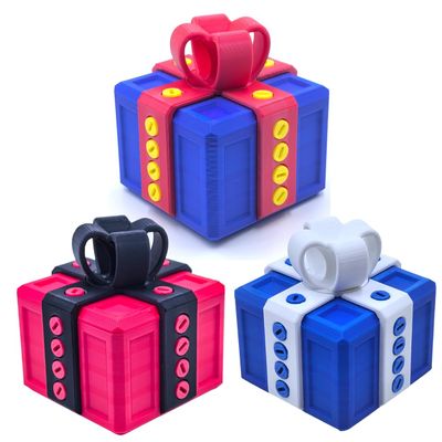 sofarefinish 3.14" Width Annoying Gift Box, Prank Screw Box, 3D Printed, Hilarious Money Card Container, Set of 3