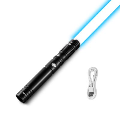 VEVOR Light Sword, 40" Light up Sword with 12 RGB Colors, Mute Mode and Realistic Handle, Rechargeable Light Up Toy for Adults and Kids, Christmas Day, Halloween Cosplay, Birthday, Black