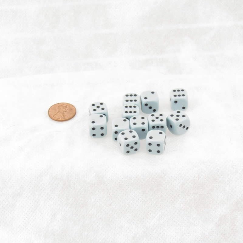 Blue Pastel Dice with Black Pips D6 12mm (1/2in) Pack of 12 Wondertrail