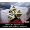 Ivory Weather Dice with Black Words 15mm (19/32 inch) D8 Set of 2 Wondertrail view 3