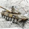 DERELOAS Large RC Tank for Adults- 1/16 Russian T-90 2.4G RC Tank That Shoots with Metal Gearbox Extendable Barrel Sounds Light Smoke Effect, RC Military Vehicle Model Toy Gift (Yellow) view 2