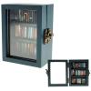 CHANGLKJ Pocket Anxiety Bookshelf, Wooden Tiny Book Library, Stress Reliever Miniature Bookshelf Decoration with 60 Miniature Book Models, Sturdy Odorless, Shake Away Your Anxiety, for Gift, Decor view 1