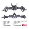 2pcs CNC Anodized Front and Rear Portal Axle for 1/10 RC Crawler Car Axial SCX10 II 90046 RC4WD D90 RGT 86100 for Re-dcat GEN8(Dark Grey) view 1