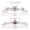 2pcs CNC Anodized Front and Rear Portal Axle for 1/10 RC Crawler Car Axial SCX10 II 90046 RC4WD D90 RGT 86100 for Re-dcat GEN8(Dark Grey) view 2