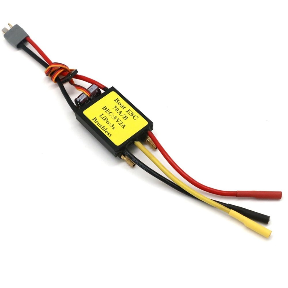 1PC RC Brushless Boat ESC 70A Brushless Speed Controller ESC 2A for RC Boat(1 Piece)