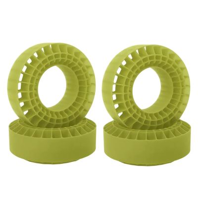 HLSONHENGM 4pcs Silicone Rubber Insert Foam Fit 118-122mm (4.75" OD) 1.9" Wheel Tires for 1/10 RC Crawler Rigs TRX4 SCX10 Capra TF2 GEN8(Soft Green)