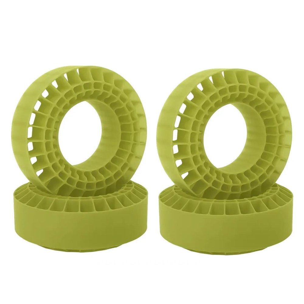 HLSONHENGM 4pcs Silicone Rubber Insert Foam Fit 118-122mm (4.75" OD) 1.9" Wheel Tires for 1/10 RC Crawler Rigs TRX4 SCX10 Capra TF2 GEN8(Soft Green)