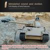 DERELOAS Large RC Tank for Adults- 1/16 German Panther G RC Tank That Shoots, 2.4G Remote Control Tank with Steel Gearbox Sounds Light Smoke, RC Military Vehicle Model (Camouflage Green) view 3