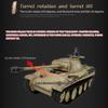 DERELOAS Large RC Tank for Adults- 1/16 German Panther G RC Tank That Shoots, 2.4G Remote Control Tank with Steel Gearbox Sounds Light Smoke, RC Military Vehicle Model (Camouflage Green) view 4