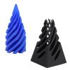 Impossible Pyramid Passthrough Anxiety Relief Multifunctional Desk Toy Stress Reliving 3D Printed Spiral Cone for Work Study (Blue Black) view 1