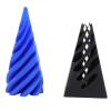 Impossible Pyramid Passthrough Anxiety Relief Multifunctional Desk Toy Stress Reliving 3D Printed Spiral Cone for Work Study (Blue Black) view 2